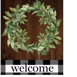Briarwood Lane Small Welcome Wreath Garden Flag